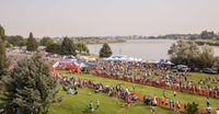 Aerial view of Burleys annual Spudman Triathalon