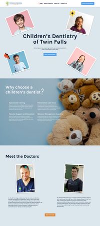 Children's Dentistry of Twin Falls free website redesign